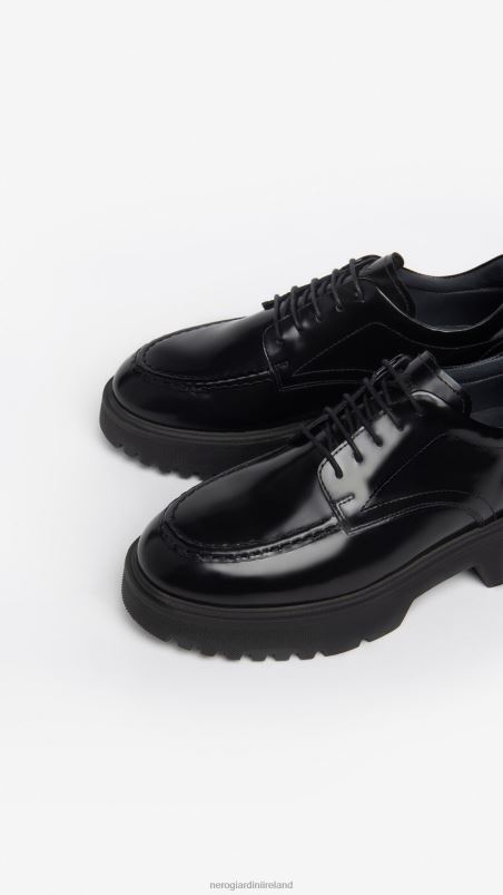 NeroGiardini Women Art. I308163D leather tie-up shoes Nero N8HP477