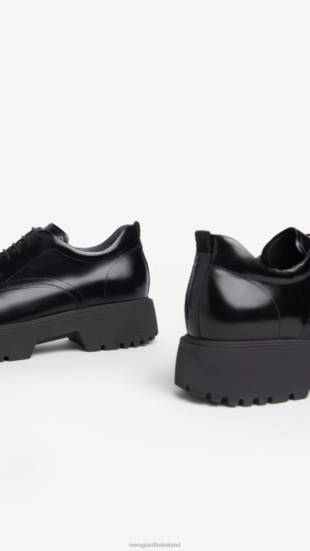 NeroGiardini Women Art. I308163D leather tie-up shoes Nero N8HP477