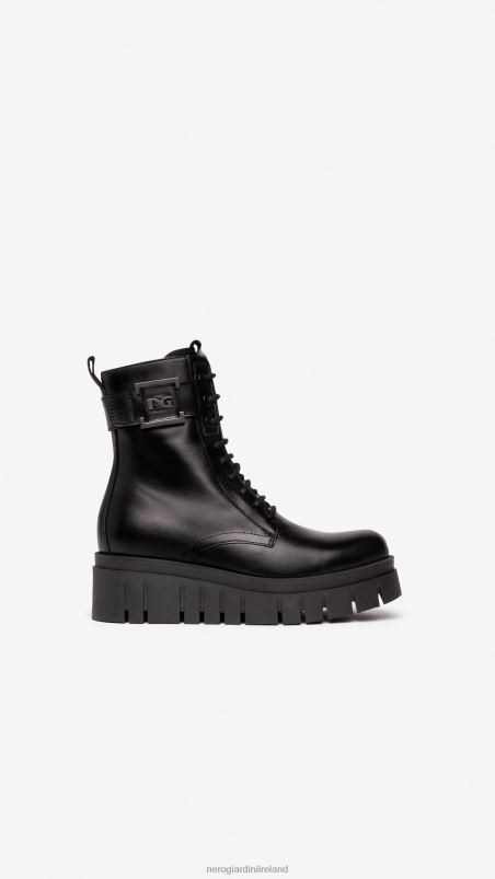 NeroGiardini Women Art. I309092D leather combat boots Nero N8HP4109