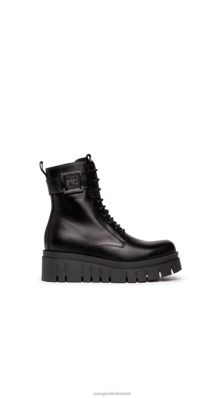 NeroGiardini Women Art. I309092D leather combat boots Nero N8HP4109