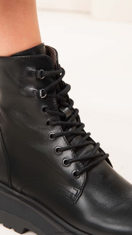 NeroGiardini Women Art. I309190D leather combat boots Nero N8HP4117