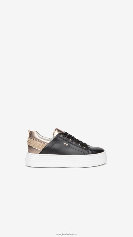 NeroGiardini Women Art. I117001D leather and suede sneakers Nero N8HP432