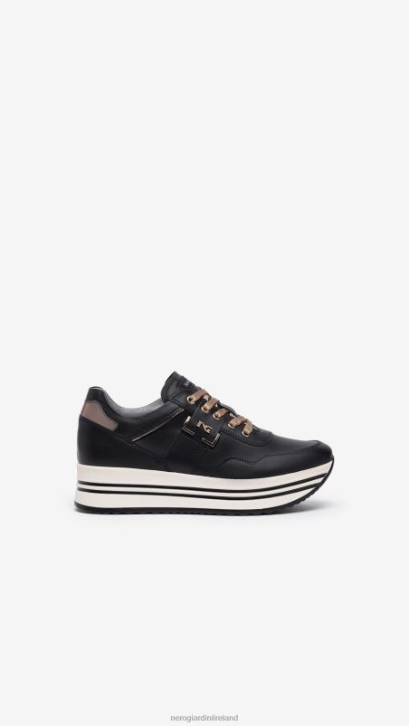 NeroGiardini Women Art. I308380D leather sneakers Nero N8HP44