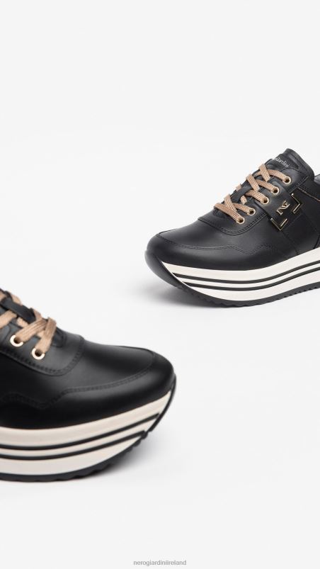 NeroGiardini Women Art. I308380D leather sneakers Nero N8HP44