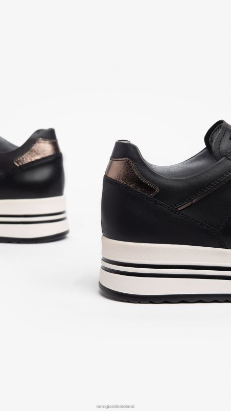 NeroGiardini Women Art. I308380D leather sneakers Nero N8HP44