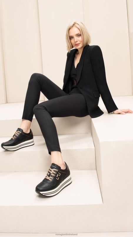 NeroGiardini Women Art. I308380D leather sneakers Nero N8HP44