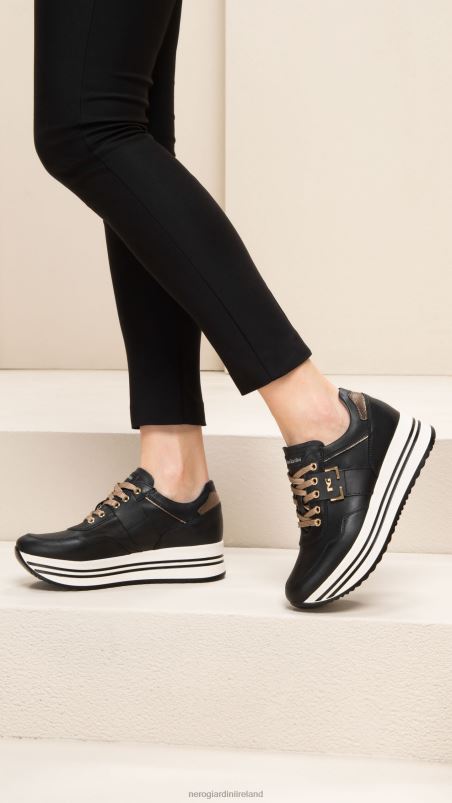NeroGiardini Women Art. I308380D leather sneakers Nero N8HP44