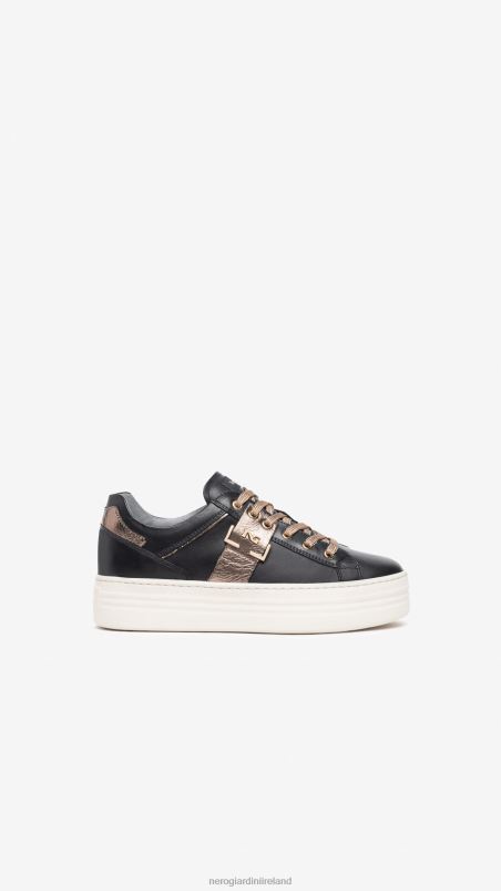NeroGiardini Women Art. I308412D leather sneakers Nero N8HP47