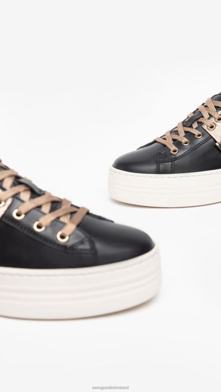 NeroGiardini Women Art. I308412D leather sneakers Nero N8HP47