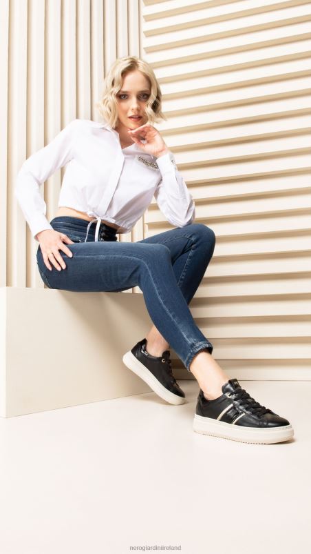 NeroGiardini Women Art. I308430D leather sneakers Nero N8HP45