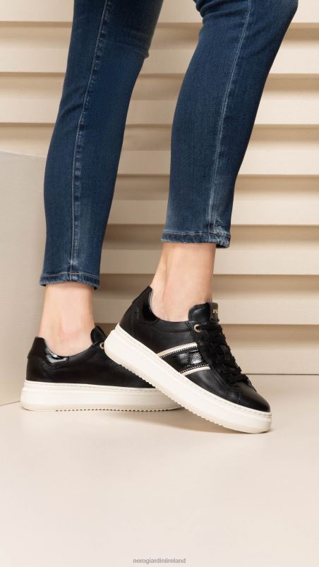 NeroGiardini Women Art. I308430D leather sneakers Nero N8HP45