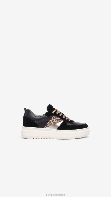 NeroGiardini Women Art. I308431D leather and suede sneakers Nero N8HP423