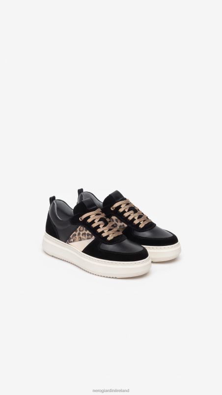 NeroGiardini Women Art. I308431D leather and suede sneakers Nero N8HP423
