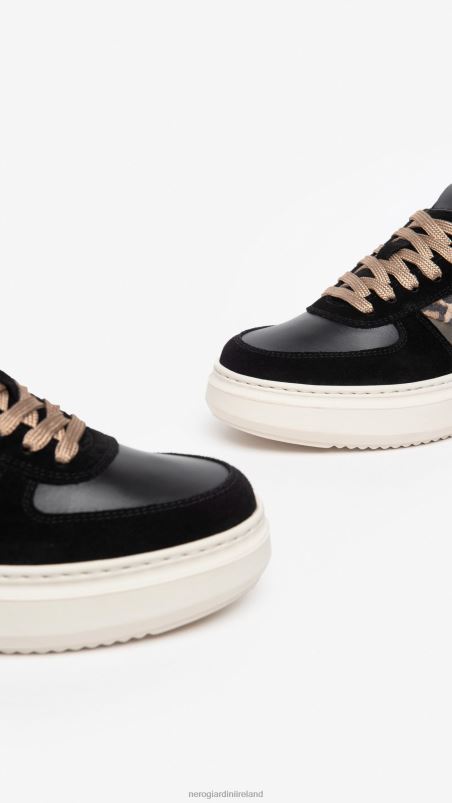 NeroGiardini Women Art. I308431D leather and suede sneakers Nero N8HP423