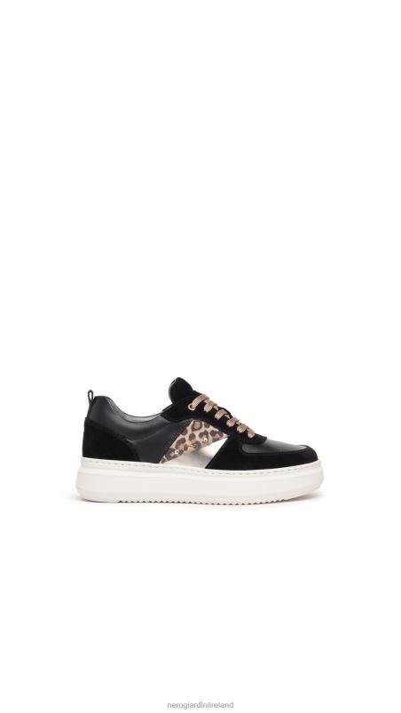 NeroGiardini Women Art. I308431D leather and suede sneakers Nero N8HP423