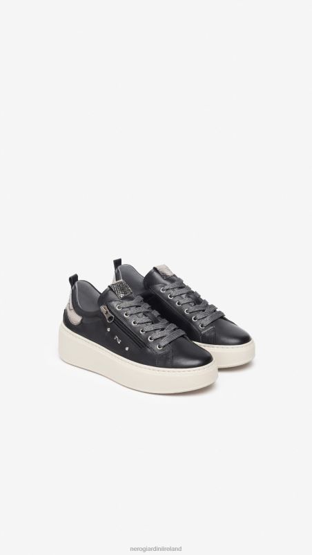 NeroGiardini Women Art. I308460D leather sneakers Nero N8HP42