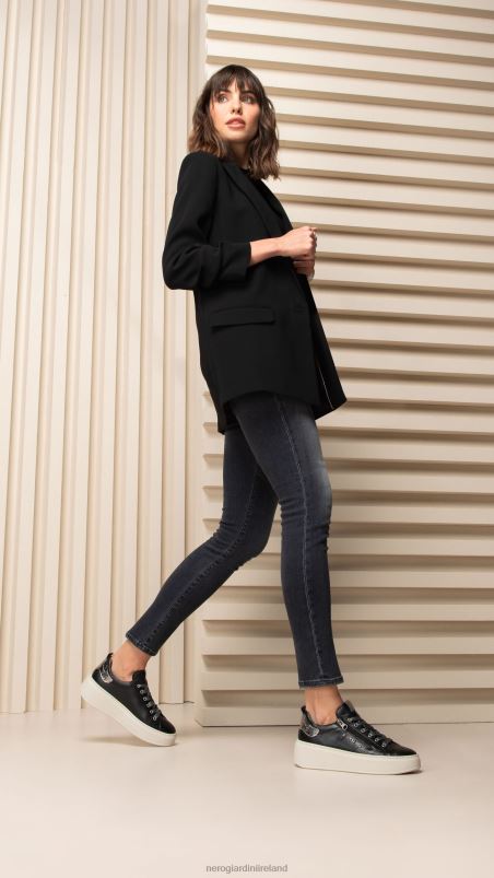 NeroGiardini Women Art. I308460D leather sneakers Nero N8HP42