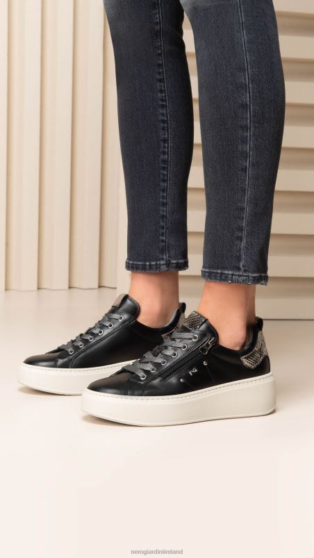 NeroGiardini Women Art. I308460D leather sneakers Nero N8HP42